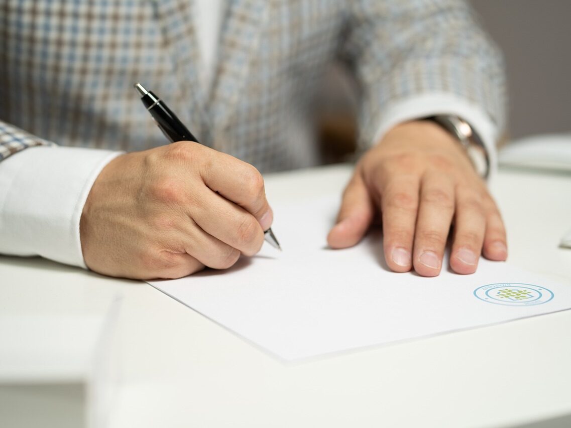 Hand Signing Document